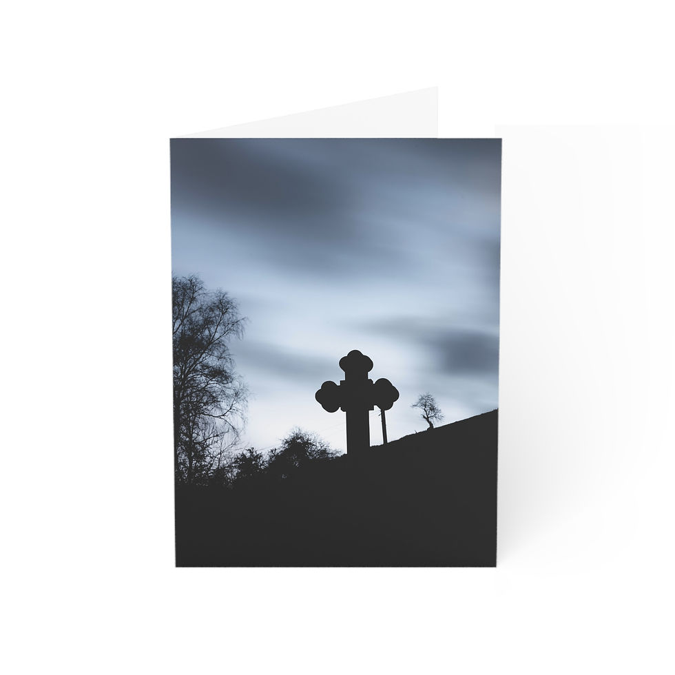 Thumbnail: Llanwrtyd Wells, Wales, at Dusk | Greeting Cards - Pack of 1, 10, 30 or 50