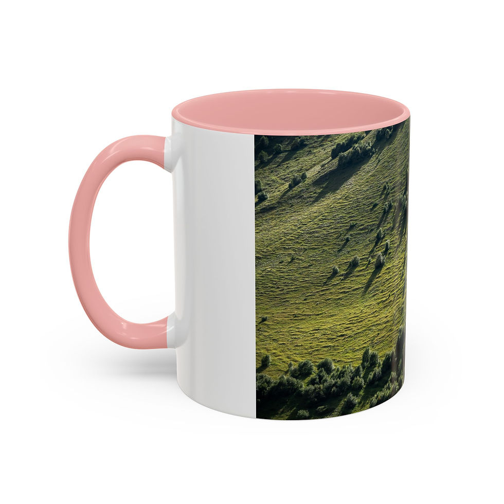 Thumbnail: Ceramic Mug | Sunlit Caucasus Mountainside Georgia Landscape Photography Mug