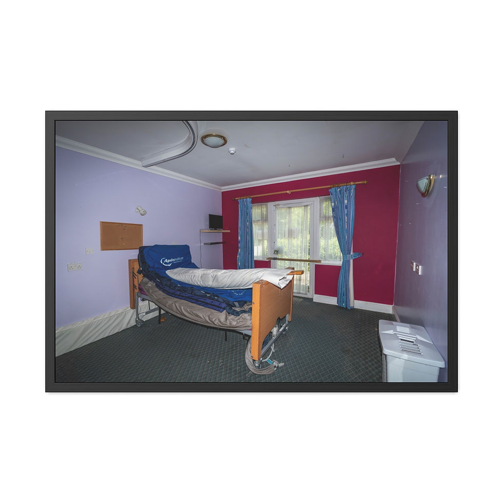 Thumbnail: Framed Print | Abandoned Nursing Home Bedroom | Forgotten Interior Wall Art