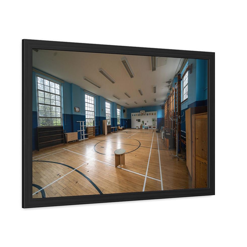 Thumbnail: Framed Print | Abandoned School Empty Gymnasium, Sussex Urbex Photography