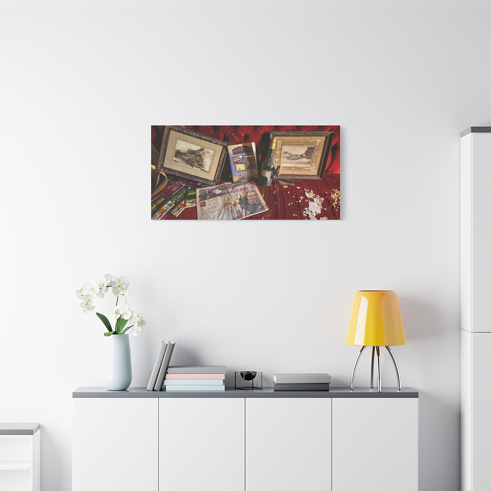 Thumbnail: Canvas Print | Abandoned Thurlow Arms, Sussex Pub Sofa - Urban Decay Wall Art