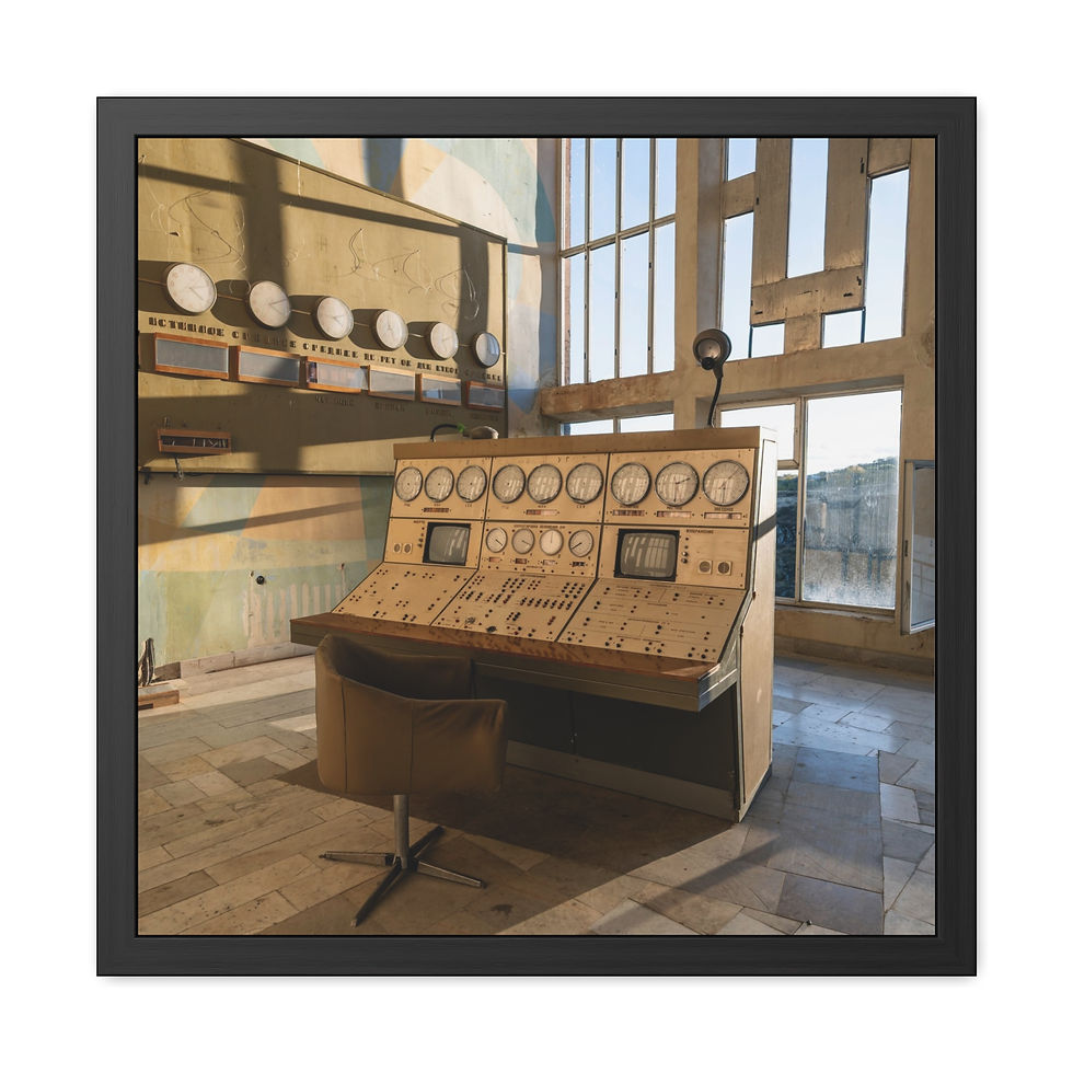 Thumbnail: Abandoned control room with vintage console, multiple gauges, and large windows.