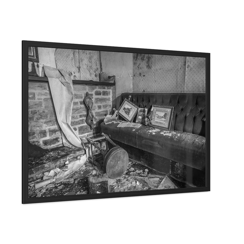Thumbnail: Framed Print: Abandoned Thurlow Arms, Sussex Pub Interior Wall Art - Urban Decay