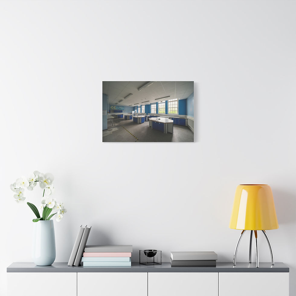Thumbnail: Canvas Print | Abandoned Classroom - Sussex School Urban Exploration Wall Art