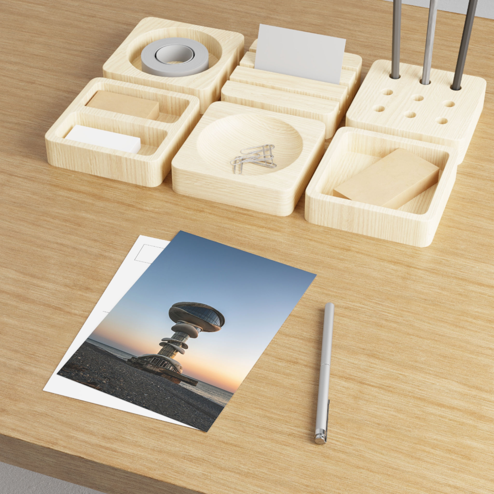 Fine Art Postcards - Abandoned Tower on the Black Sea, Anaklia Georgia