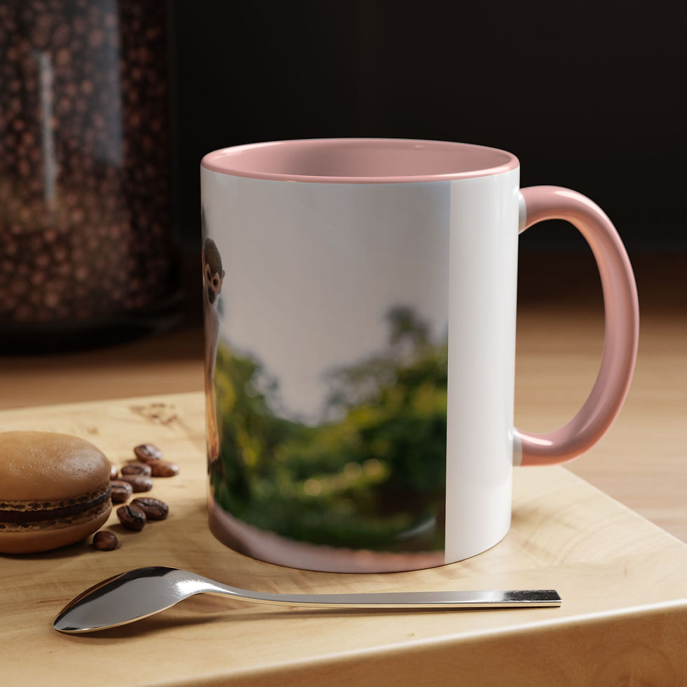 Thumbnail: Coffee Mug - Curious Squirrel Monkey - Travel Wildlife Scene