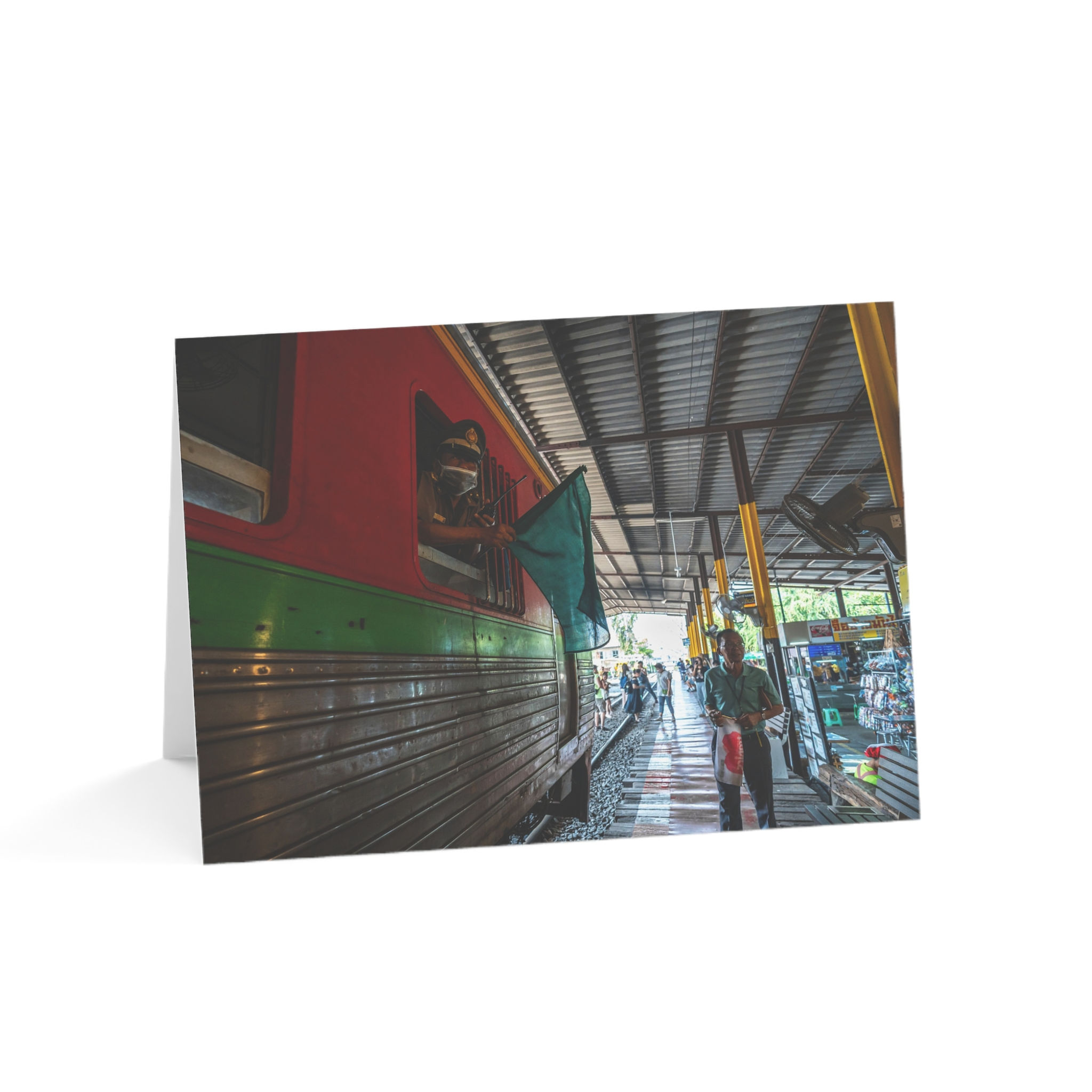 Maeklong Railway Market, Thailand | Greeting Cards - Pack of 1, 10, 30 or 50