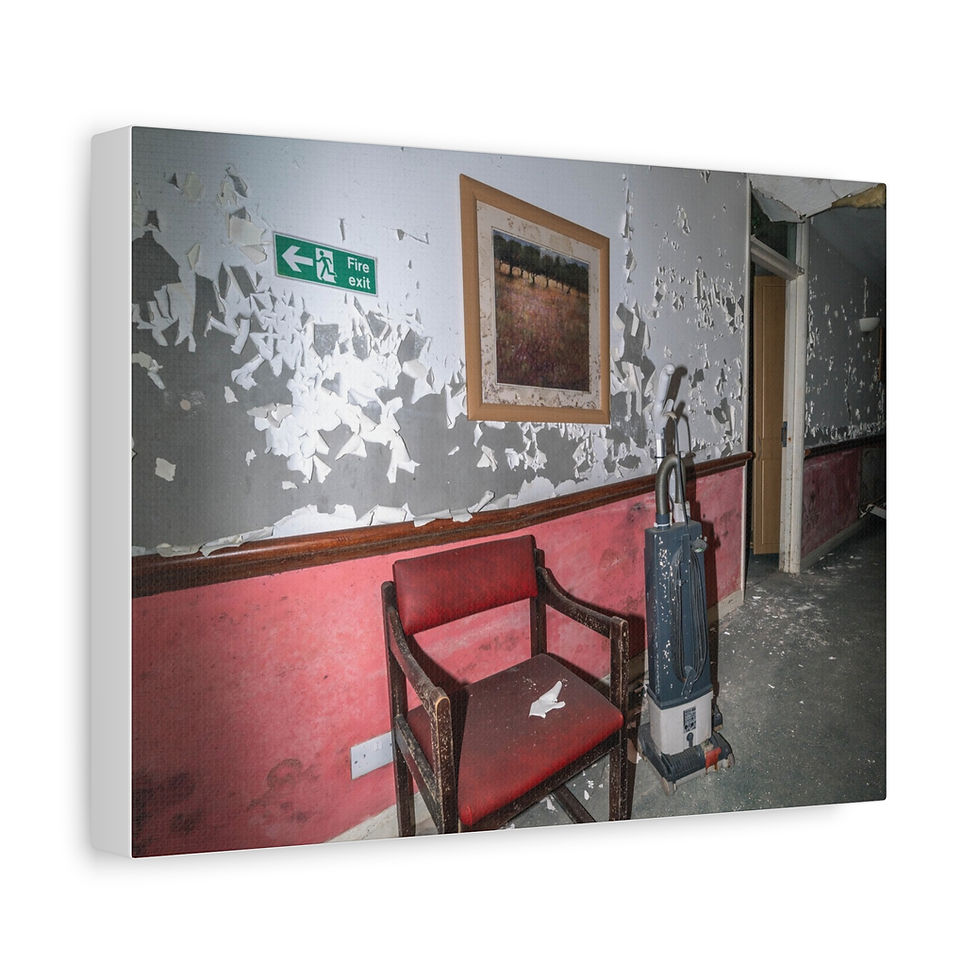 Thumbnail: Forgotten Care Home Hallway Canvas | Clemsfold House | Urban Decay Wall Art