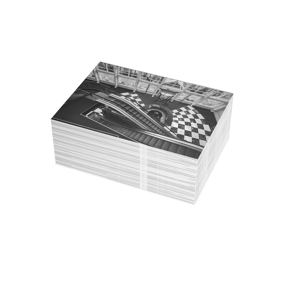 Thumbnail: Silent Escalators, Urbex Art | Greeting Cards - Pack of 1, 10, 30 or 50