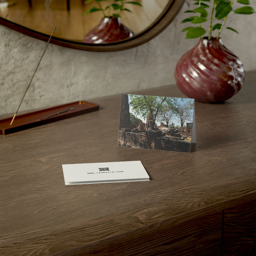 Thumbnail: Ayutthaya Temple Ruins, Thailand | Greeting Cards - Pack of 1, 10, 30 or 50