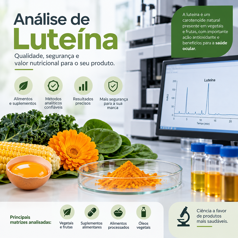 Análise de Luteína: importância, aplicações e métodos laboratoriais