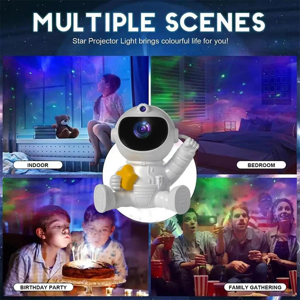 Astronaut Galaxy Projector – Starry Night Light with Remote