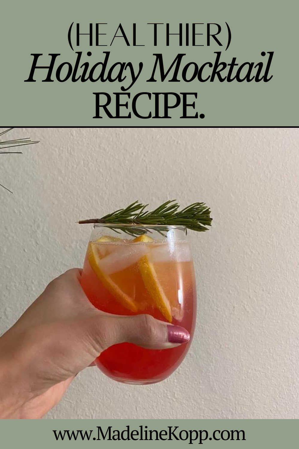 healthier holiday mocktail