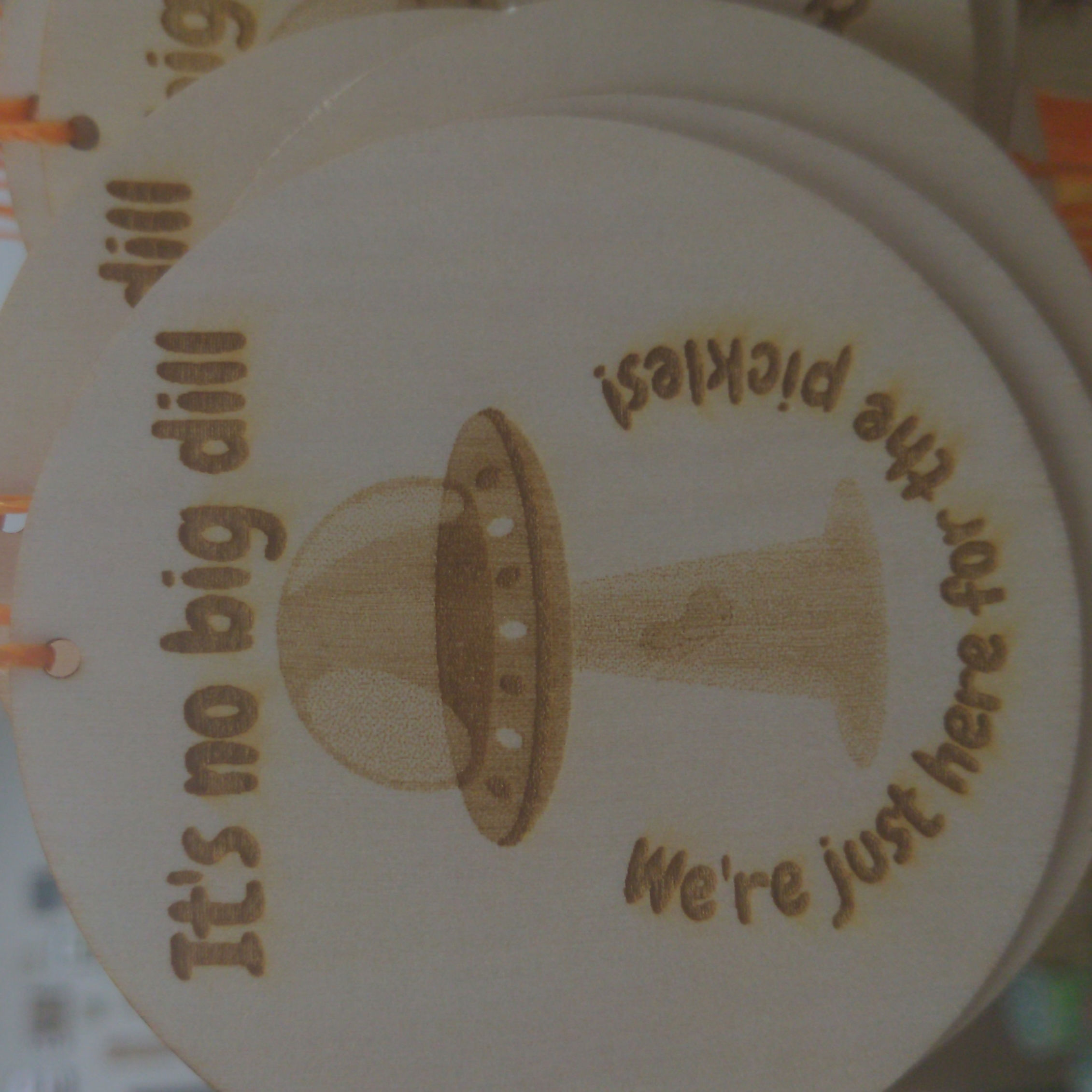 Wooden Plaque - Small - UFO It's No Big Dill