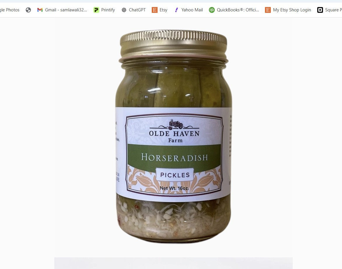 Olde Haven Farm Hickory Smoked Hamburger Dill Pickles