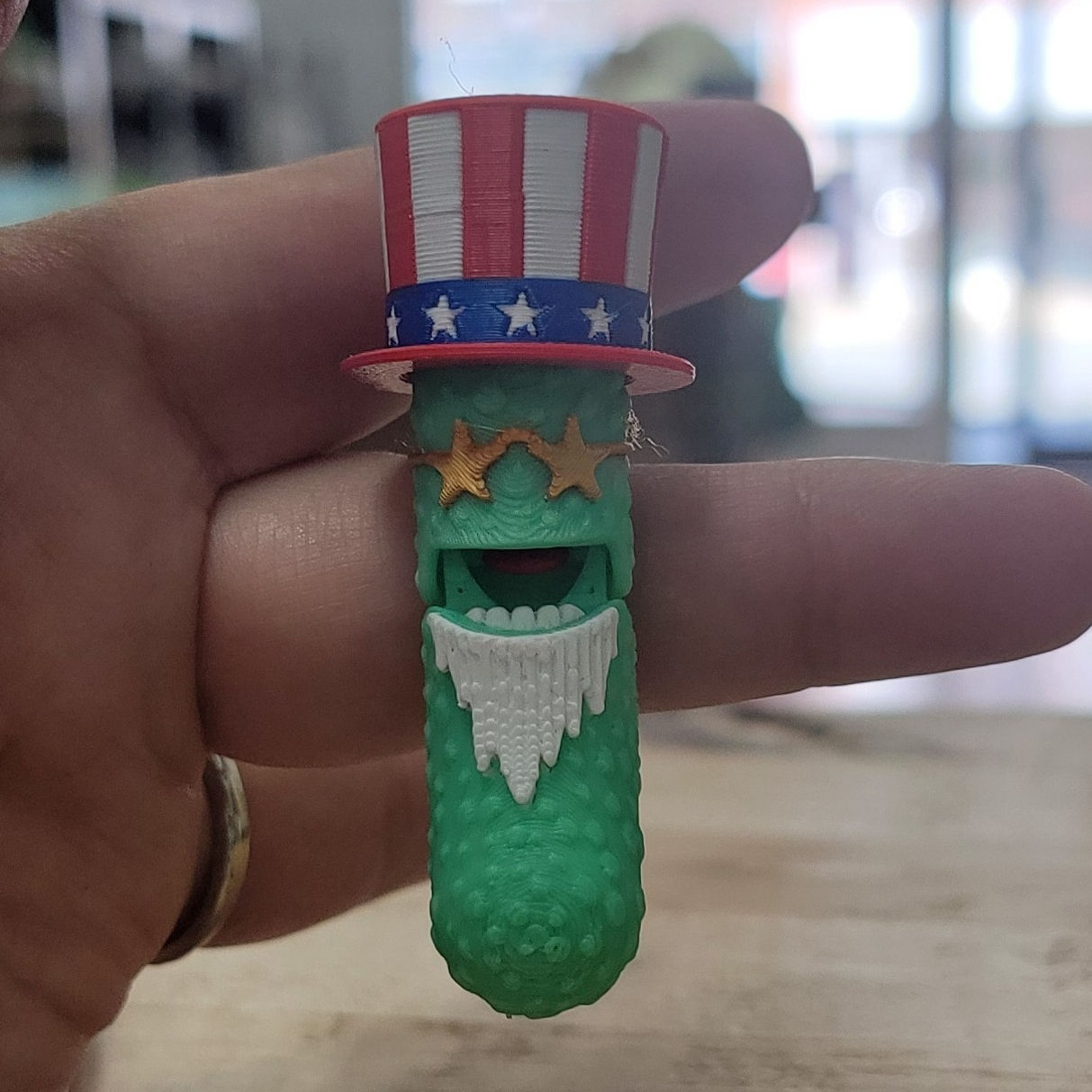 Patriotic Pickle 3D Keychain