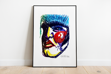 Elvis Presley Art Print | Noel Fielding's Art Club | Pop Art | Elvis Presley Illustration | Elvis Fan Gift | A4 A3 Art Print | Scandi Art