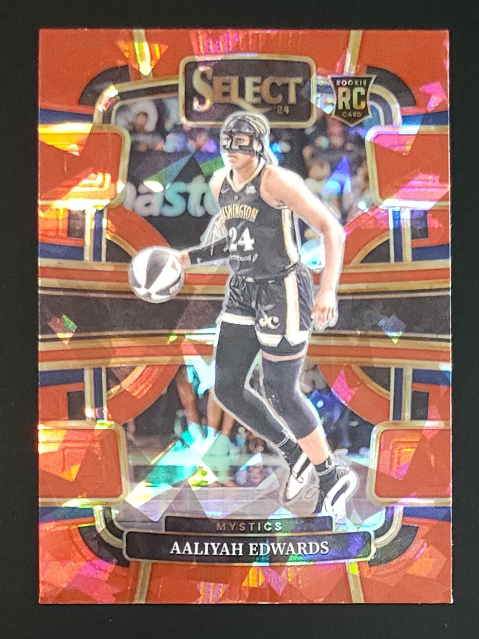 Aaliyah Edwards 2024 Panini Select RC Red Ice #36 Mystics