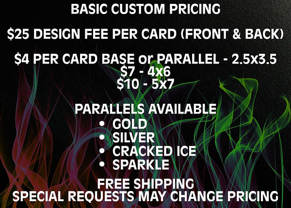 custom card pricing
