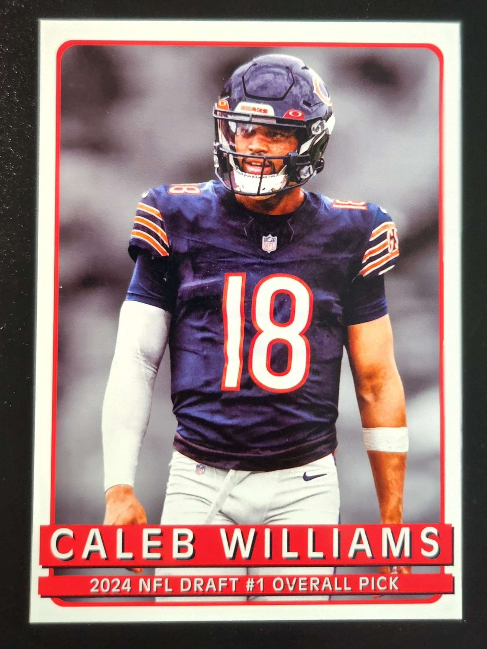 Caleb Williams Custom Design 2024 NFL Draft Trading Card