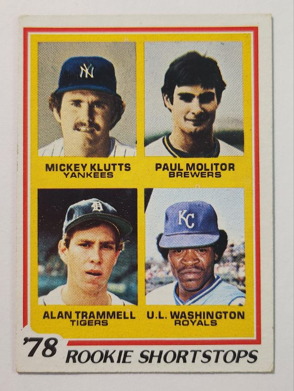 Molitor/Trammell/Washington/Klutts 1978 Topps Rookie Shortstops #707