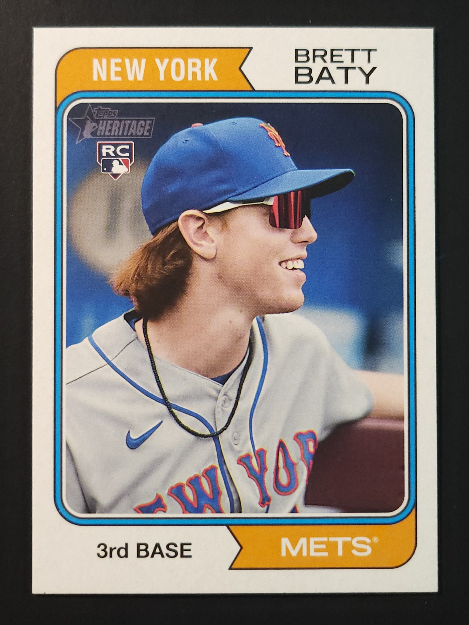 Brett Baty 2023 Heritage RC Name Swap Variation #265 Mets