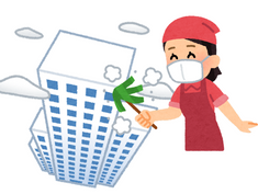 高いところのお掃除