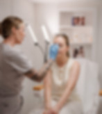 Sarah founder of Adorn Aesthetics Hampshire proving a treatment at Whitchurch Aesthetics Clinic