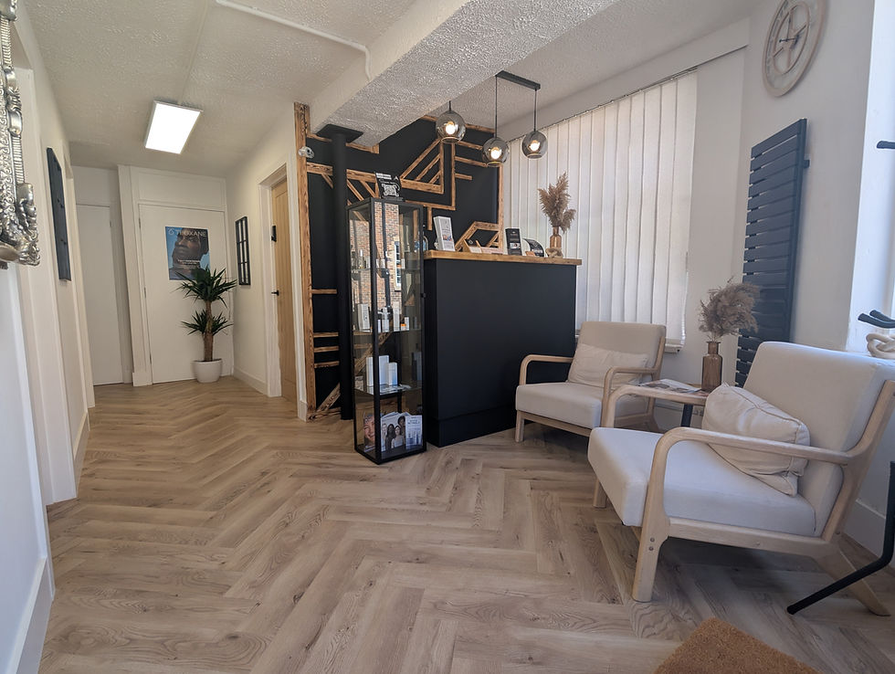 Reception area at Adorn Aesthetics Hampshire Whitchurch