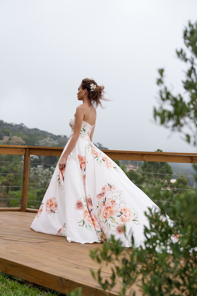 Miniatura: Vestido de noiva Crepe Floral