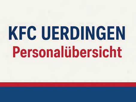 Eine ausführliche Übersicht zum Personal des KFC Uerdingen