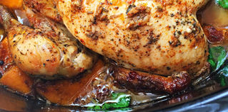 Sweet Potato Crock Pot Chicken with Watercress