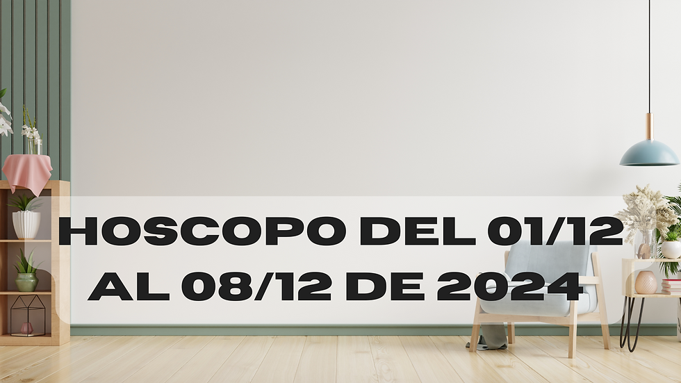 Horóscopo del 2 al 8 de diciembre de 2024