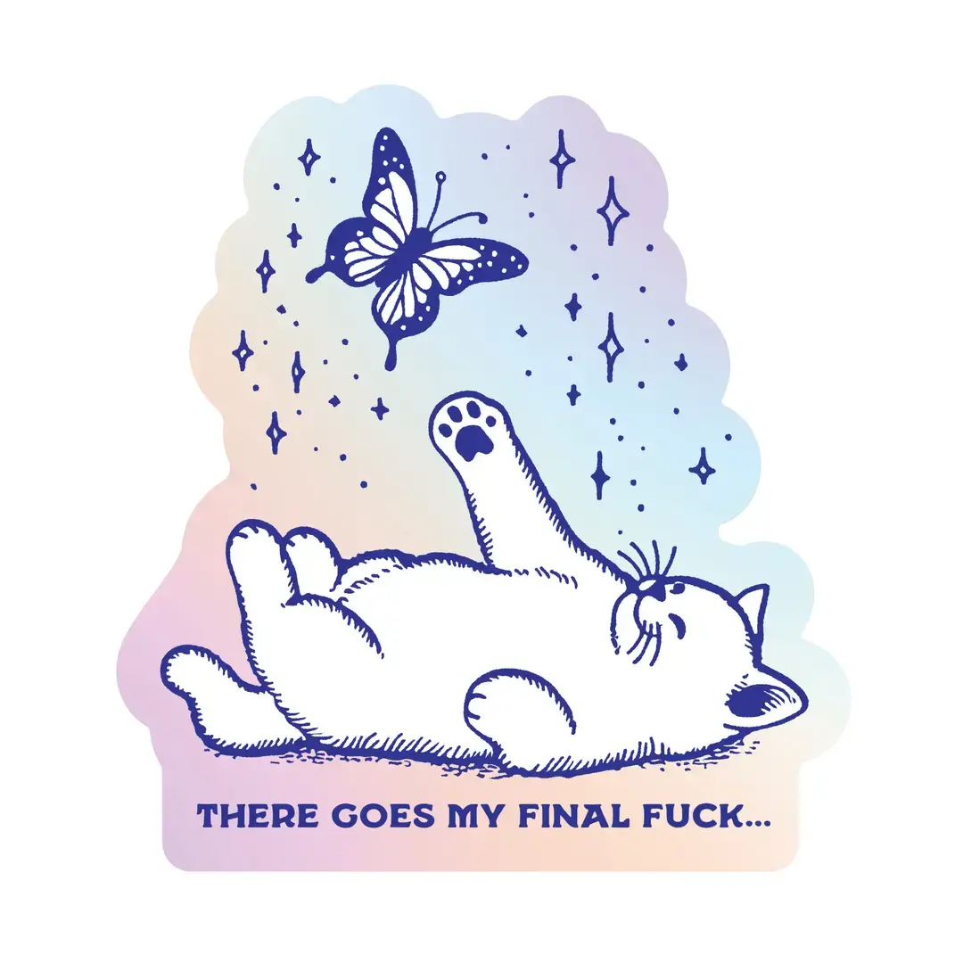 Final F**k Kitty Cat Swear Vinyl Sticker