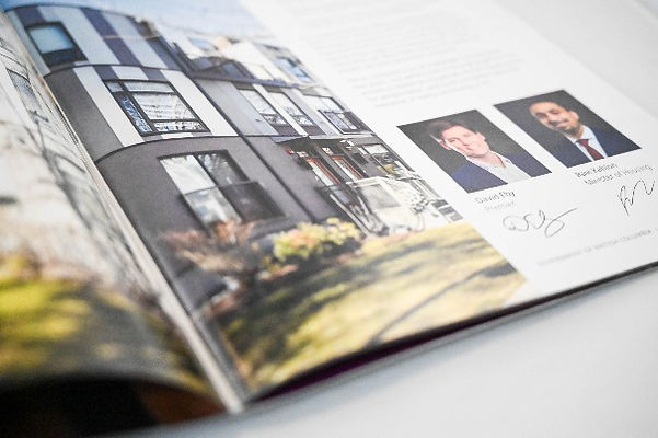 Bound digital printing of Cancouver brochure