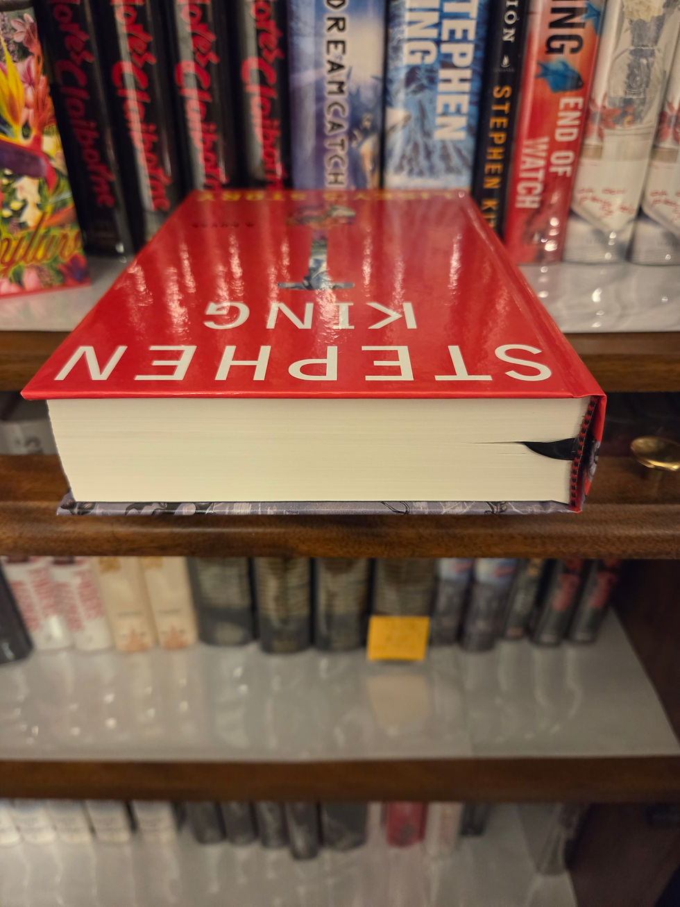 Thumbnail: Stephen King Scribner Lisey's Story Gift Edition w/Slipcase page block of book with ribbon in fine condition