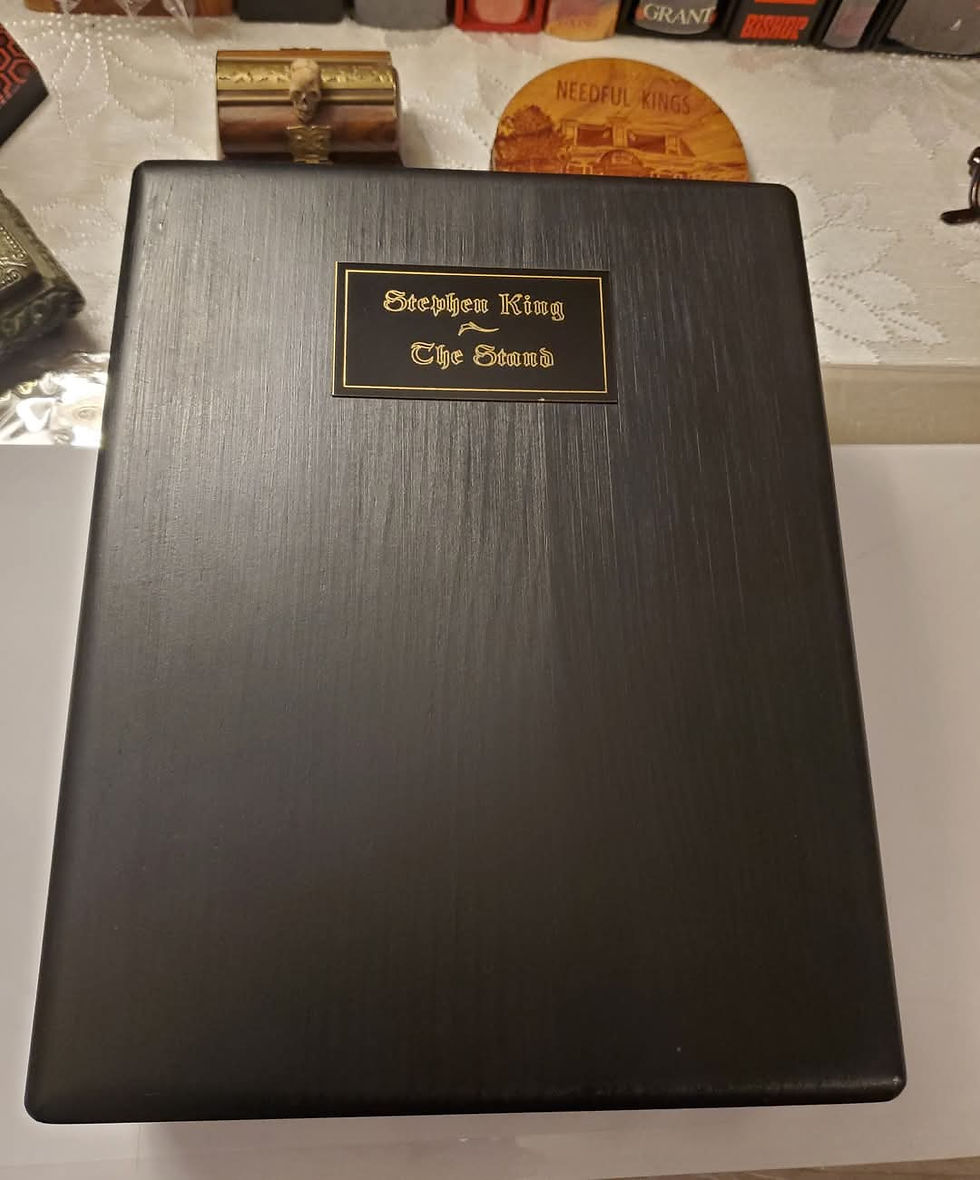 Stephen King The Stand Coffin Signed Limited #655 Front of Coffin Wooden Box in Near Fine Condition