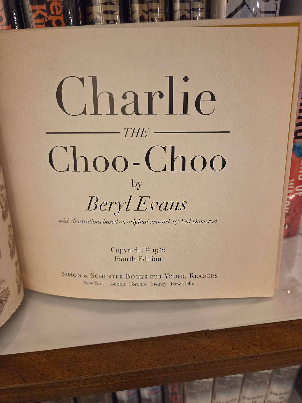 Thumbnail: Stephen King as Beryl Evans Charlie the Choo Choo 1st Edition 3rd Printing Front of Book in Fine Condition inside of book