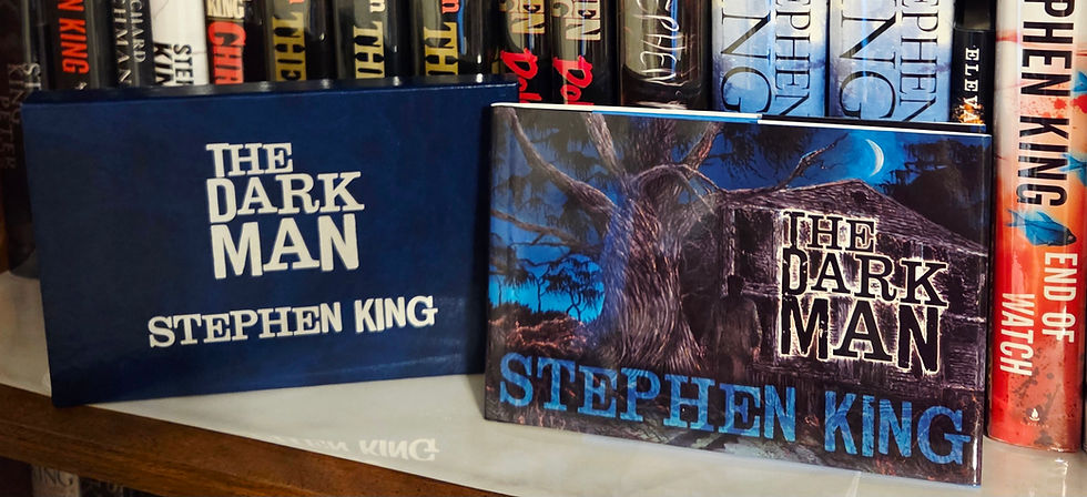 Thumbnail: Stephen King The Dark Man CD Gift Edition with Bookmark and Slipcase front of the book and slipcase.