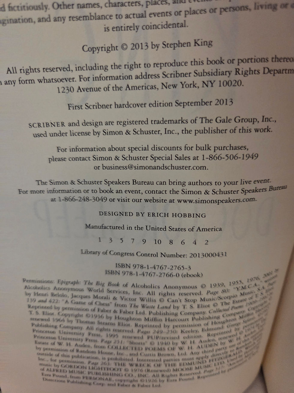 Thumbnail: Stephen King Doctor Sleep 1st Edition