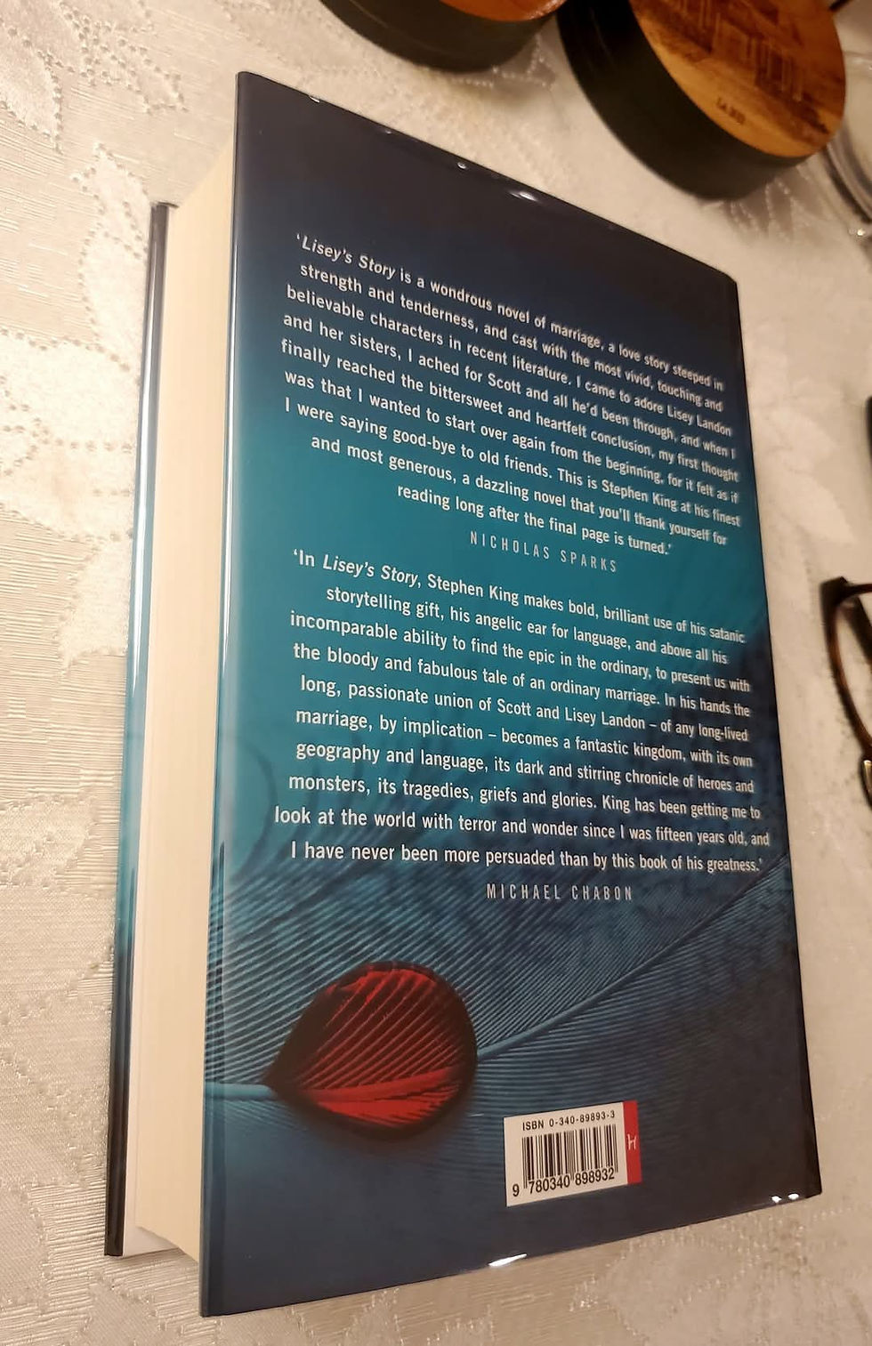 Thumbnail: Stephen King Signed Lisey's Story UK Hodder and Stoughton First Edition Back of Dust Jacket Fine Condition