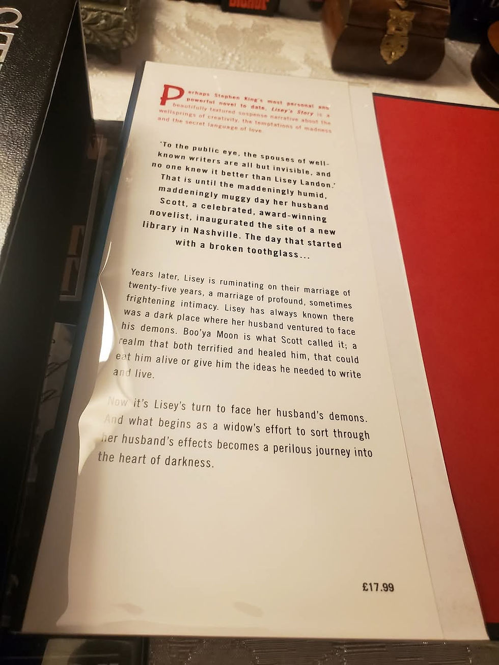 Thumbnail: Stephen King Signed Lisey's Story UK Hodder and Stoughton First Edition Copyright Page