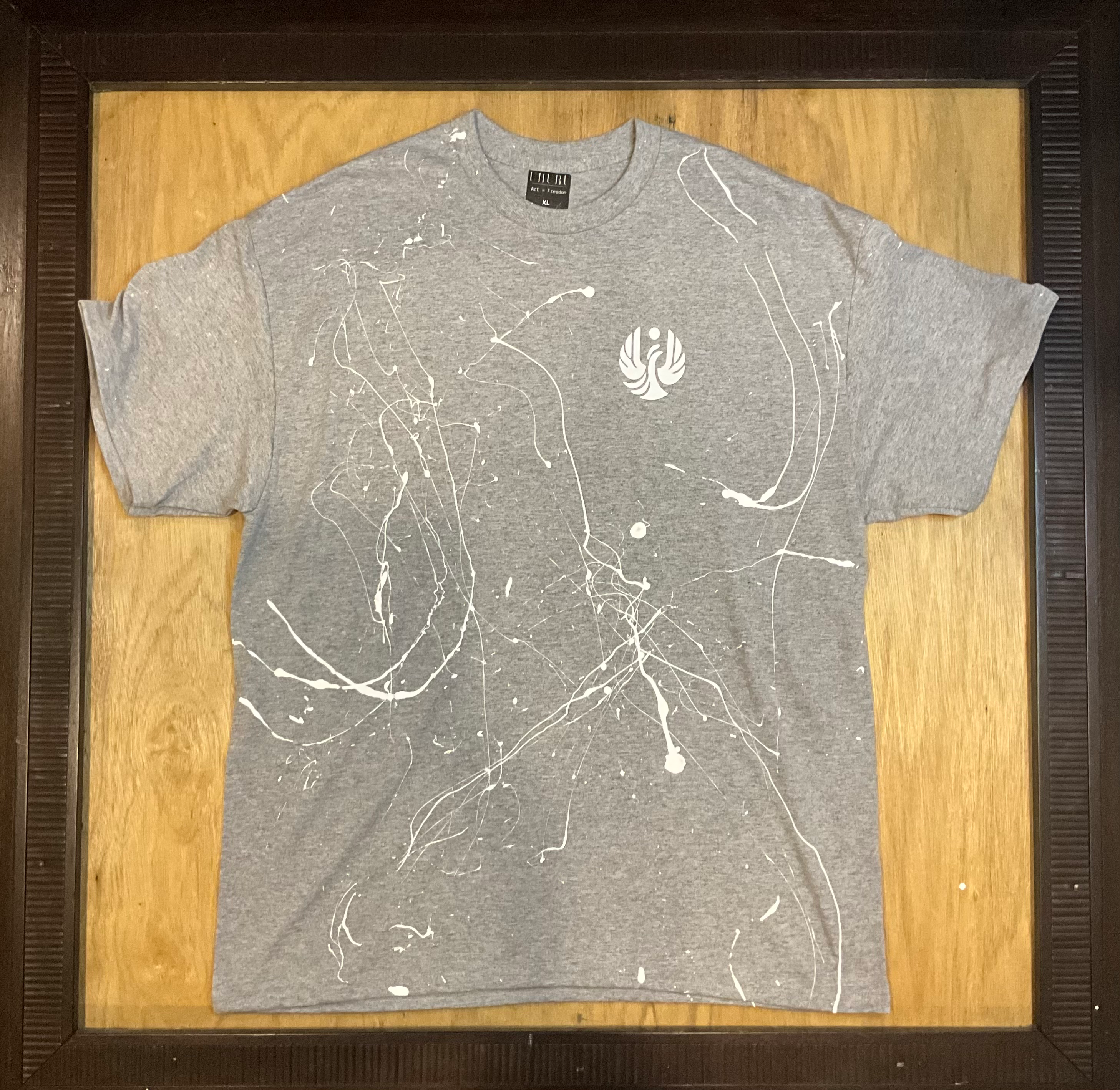 (XL)Grey Splatter T-Shirt