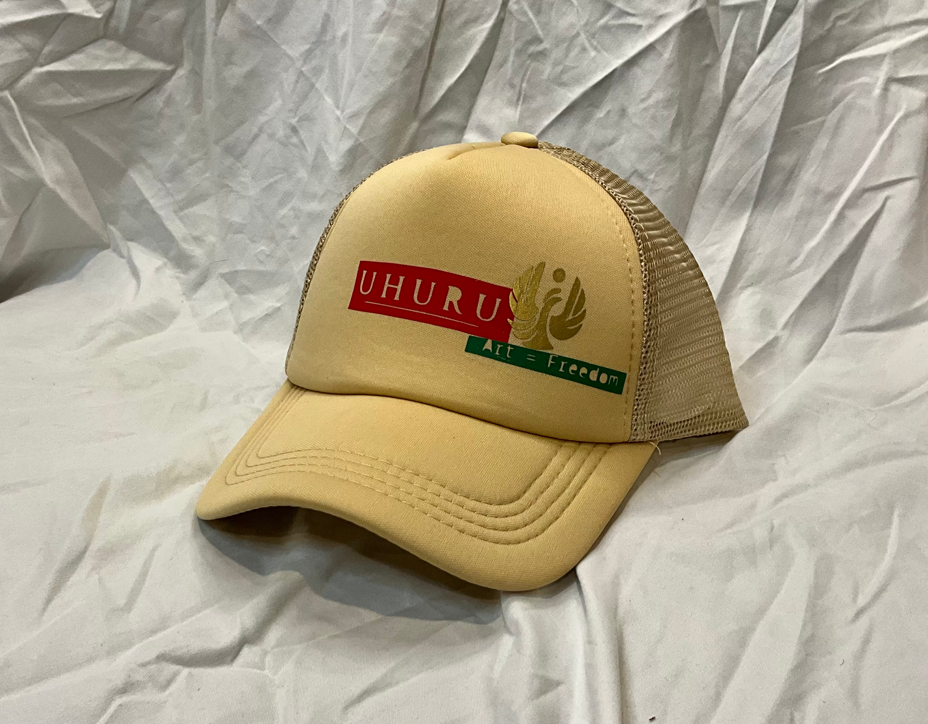 Tan Trucker Red and Green Logo