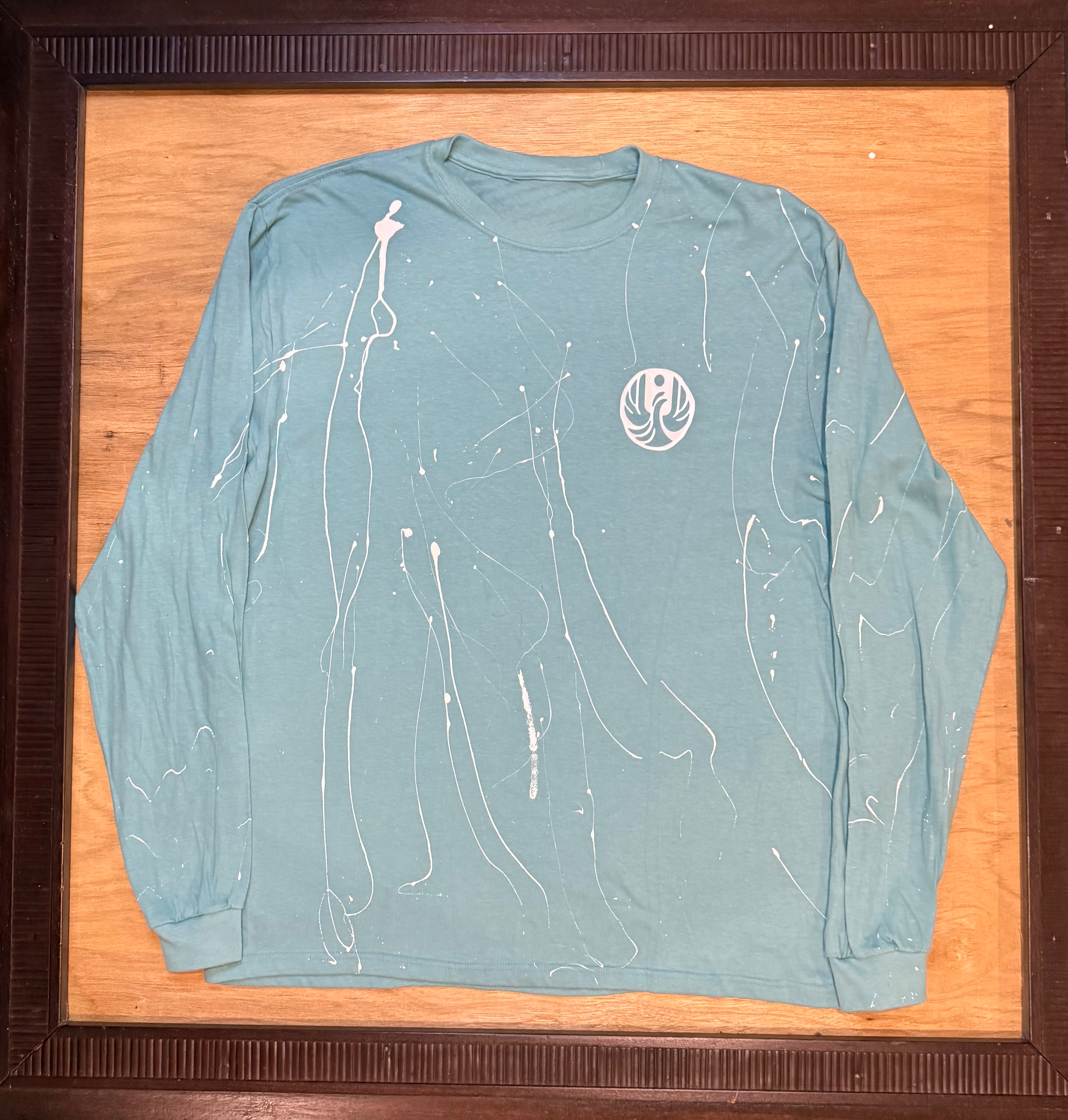 (L)Teal Splatter Long Sleeve