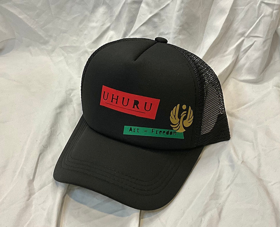 Red Black and Green Logo Trucker