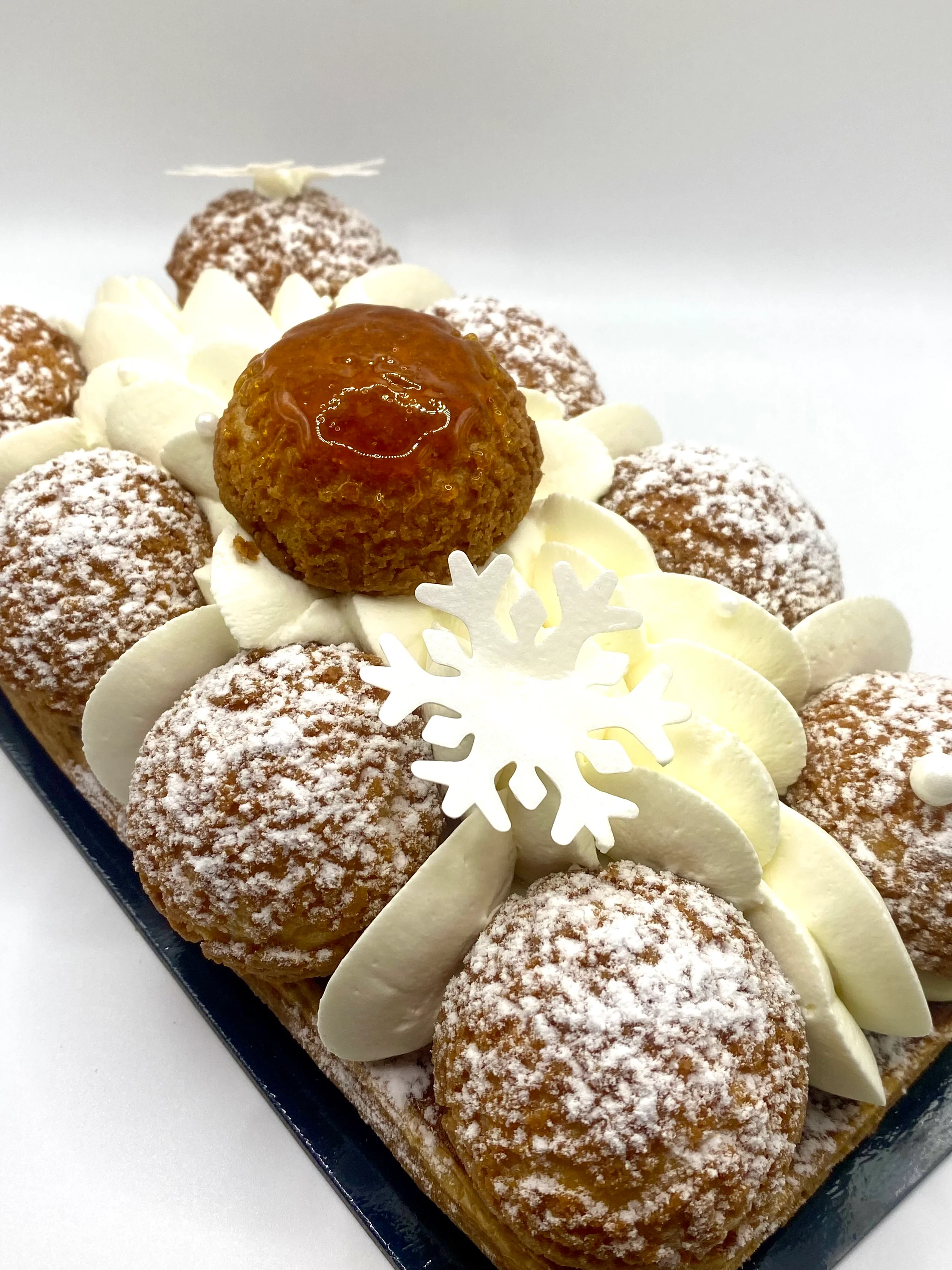 choux à la vanille avec flocon