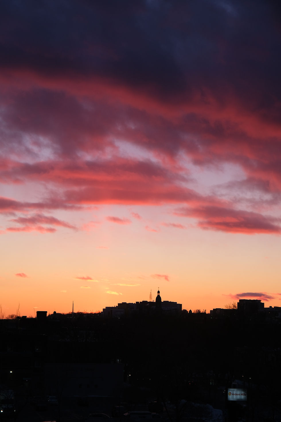 Coucher de soleil à Montréal