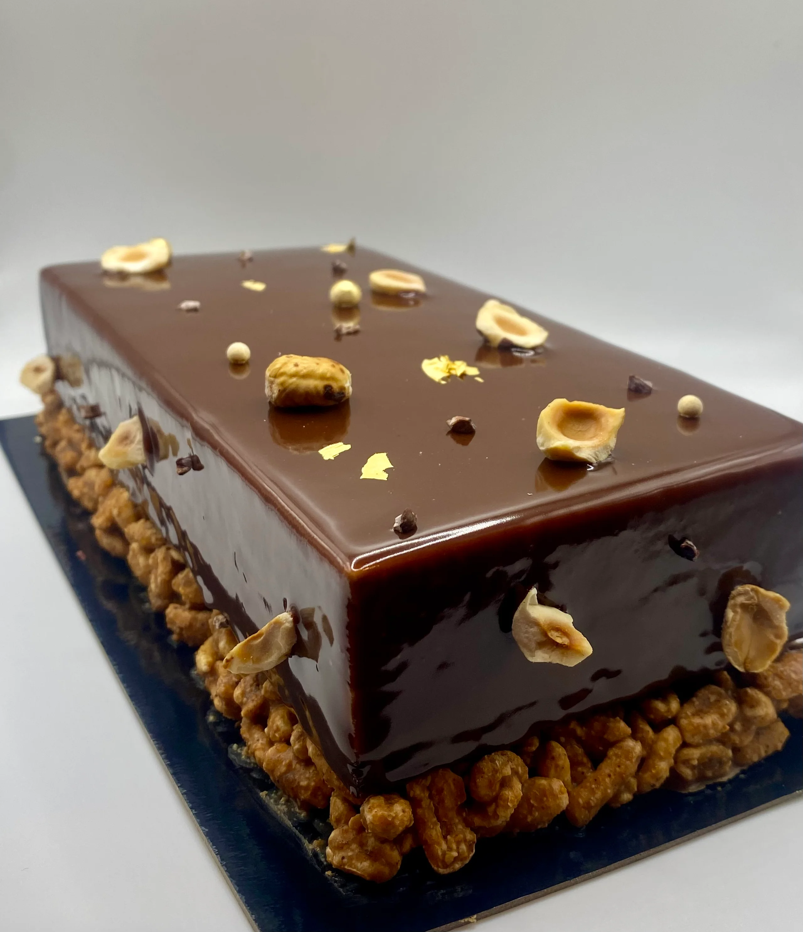 buche au chocolat avec noisettes