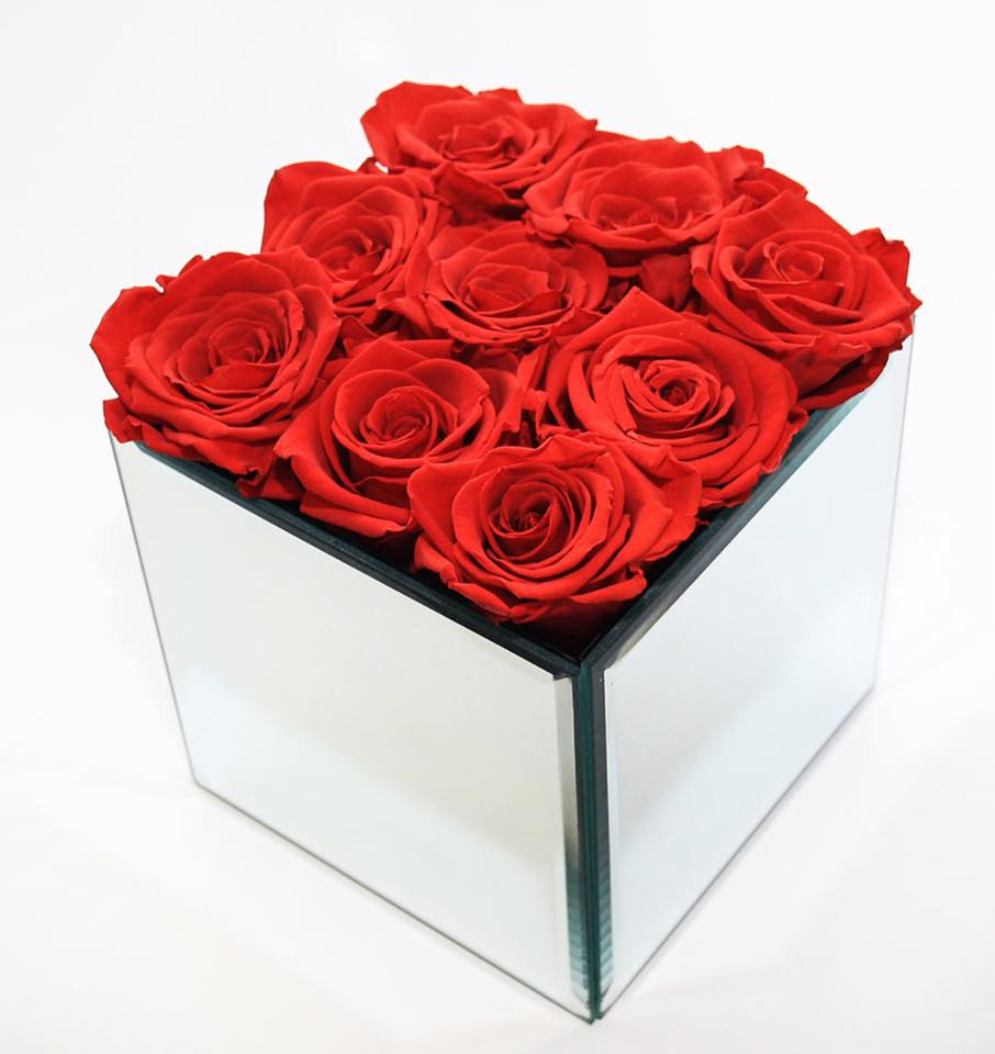 Box Of Red Infinity Roses Anno Rosa